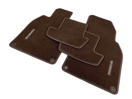 Tapis sol velours brun - brun, en